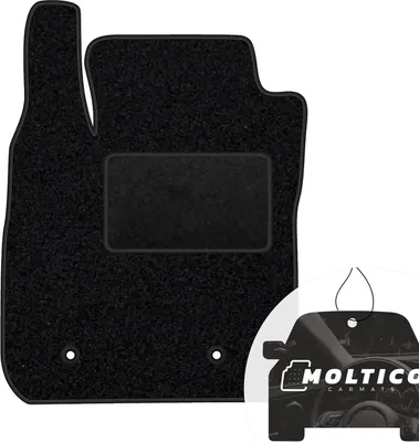 Produktbild von moto-MOLTICO Fahrer Fußmatte Auto Velours Fahrerseite Autoteppiche Schwarz Fahrermatte 1-teilig passend für Ford Focus IV ab 2018