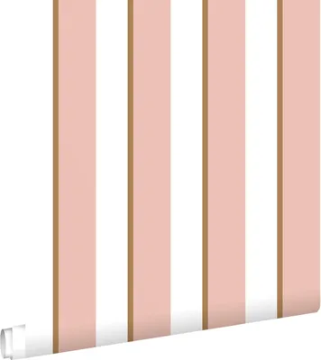 Obrázok produktu pre ESTAhome tapeta pruhy ružová a biela 50 x 900 cm