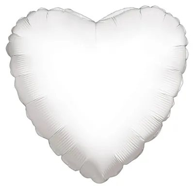 Immagine prodotto di Pallone Karaloon a forma di cuore in foil bianco rivestito di alluminio