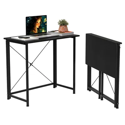 Produktbild von Klapptisch - 80x45x74cm Schreibtisch Bürotisch Computertisch Tisch Klappbar Schwarz