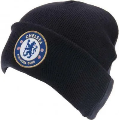 Image de Chelsea FC Bonnet tricoté unie TA2174 (taille unique) (Bleu marine)