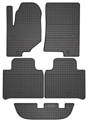 Produktbild von Gummi-Fußmatten + Tunnel für SsangYong Rexton IV 2017- (SUV) – 5-tlg, Schwarz, passgenau – Wielganizator SolidPRO
