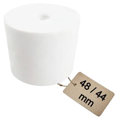 Produktbild von Gummistopfen | 48/44 mm | WEISS | Gummikorken Gärspund Gärverschluss Stopfen Gäraufsatz