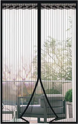 Obrázek produktu pro Magnetická síťka do okna, rozměry 120 cm x 240 cm, proti komárům, s magnetickým zapínáním, bez nutnosti vrtání, vhodná na balkon nebo do ložnice, černá barva