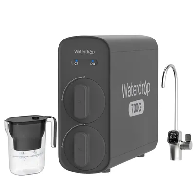 Produktbild von Waterdrop G5P700 Umkehrosmoseanlage, 700 GPD, mit einer zusätzlichen WD-PT-05BL-L Wasserfilterkanne