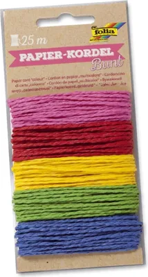 Image de folia Corde de papier 5 pièces de 5 m de couleur assortie