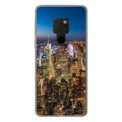 Produktbild von MuchoWow® Handyhülle Schutzhülle Hülle für Huawei P40 Lite New York - Farben - Nacht Silikon Softcase Handy Hülle - Handy