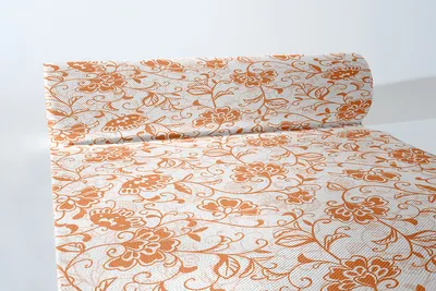 Produktbild von Sovie HORECA Tischläufer Liv in Terrakotta aus Linclass® Airlaid 40 cm x 24 m, 1 Stück - Floral