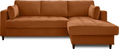 Produktbild von Lisa Design ANNA, Ecksofa mit Schlaffunktion, mit Bettkasten, 4-Sitzer, moderner Stil, rechts , Rostfarben