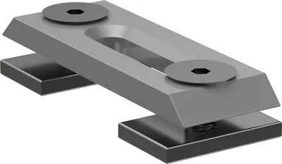 Produktbild von Interdeco Deckenträger mit Abstand 0,3 cm / Deckenhalterung für Gardinenstangen 14 x 35 mm / 20 x 20 mm, 1-/2-läufig Verzinkt, Typ Smartline / Quadline, Pack. 2 Stück