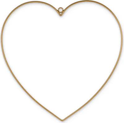 Produktbild von Herzen Draht Hängedekoration gold matt Ø 40 cm