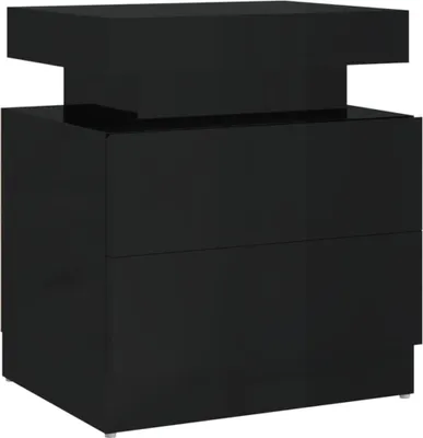 Produktbild von vidaXL Nachttisch Hochglanz-Schwarz 45x35x52 cm Holzwerkstoff