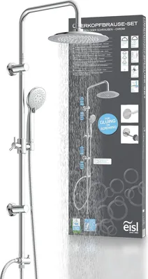 Produktbild von Brauseset zum Kleben, Brauseset mit Regenbrause, Kopfbrauseset ohne Bohren, Duschsystem ohne Armatur, Duscharmatur mit Regenwaldbrause und Handbrause