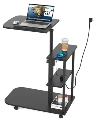 Produktbild von Höhenverstellbarer C-förmiger Beistelltisch mit 360° Drehfunktion