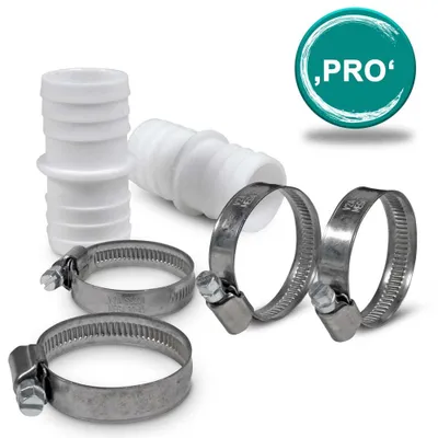 Produktbild von Set PRO> Schlauchverbinder Ø 38/38mm + V2A SS304 Schellen