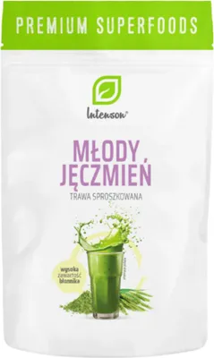 Zdjęcie produktu dla Intenson Młody Jęczmień mielony - 100g właściwości zdrowotne