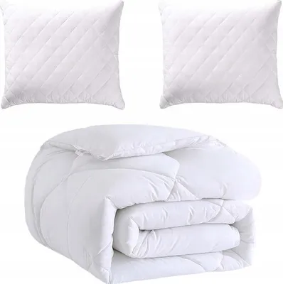Produktbild von JadorDecor Set Ganzjahres-Bettdecke 160x200 cm und 2 Kissen 70x80 cm Mikrofaser antiallergisch