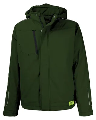 Productafbeelding van TMG KULT WORKER Heren softshell werkjas, winddicht met reflecterende biezen, maat 3XL, groen
