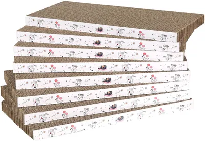 Productafbeelding van Krabkussens voor katten - set van 8 - omkeerbaar - gerecycled karton - 42,7 x 21,6 cm