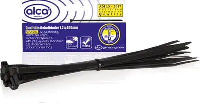Obrázok produktu pre 50xALCA káblové pásky 618410 400mm 7,2mm nylon