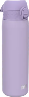 Image de Bouteille en acier léger ION8, 600 ml, non isolée, étanche, ouverture à une main, fermeture sécurisée, lavable au lave-vaisselle, couvercle rabattable, poignée de transport, facile à nettoyer, violet clair