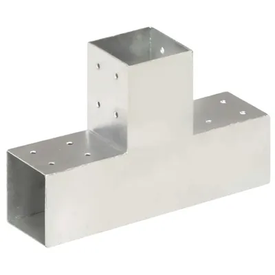 Produktbild von vidaXL Pfostenverbinder 4 Stk. T-Form Verzinktes Metall 81 x 81 mm