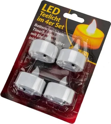 Obrázek produktu pro Dekorativní LED sada 4 čajové svíčky, teple bílá