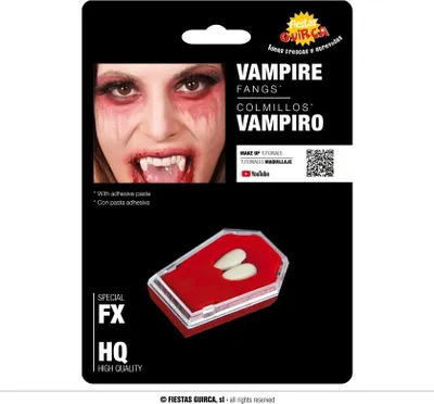 Obrázek produktu pro Realistické upíří tesáky s lepidlem Halloween 2026