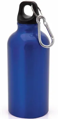 Produktbild von Aluminium Wasser-/Getrankeflasche - Schraubverschluss - blau - 400 ml - Bidon