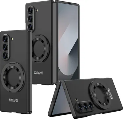 Obrázek produktu pro Pouzdro pro Samsung Galaxy Z Fold 7, integrovanou ochranou displeje, magnetickým stojánkem a plným PC krytem Černý
