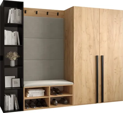 Produktbild von Garderobe MIRO Set 4 mit gepolsterten Paneelen Industrial Design