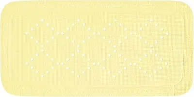 Immagine prodotto di Tappeto da doccia Spirella Tappeto da bagno Tappeto da bagno antibatterico antiscivolo con ventose - Alaska giallo chiaro - circa 36 x 71 cm