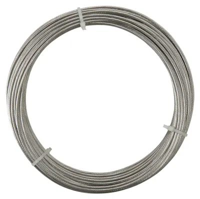 Produktbild von Windhager Edelstahlseil zur Montage und Spannen von Seilspannmarkisen und Sonnensegeln, 14m x 2mm, 10822, silber