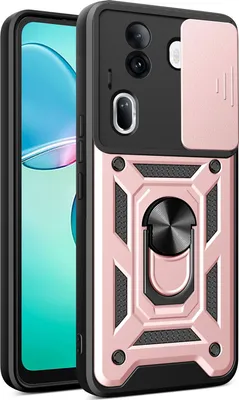 Produktbild von Hülle für Oppo Reno11 Pro Magnetische Ring Ständer Halter Dia Kameraschutz TPU Bumper Silikon Schutzhülle Rosa