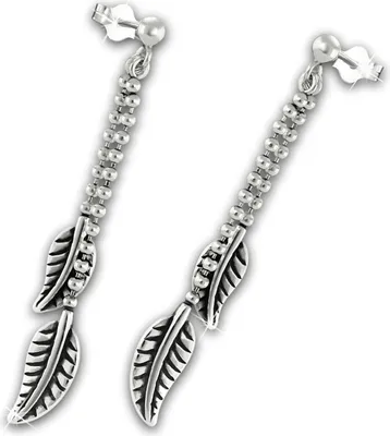 Image de SilberDream Boucles d'oreilles Feuilles Femme 925 Argent Pendentifs d'oreilles VRAIS BIJOUX SDO6708J