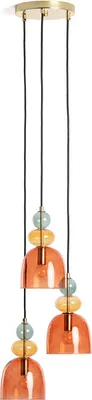 Produktbild von Pendelleuchte Metall und Glas Tri Baudelaire Rot