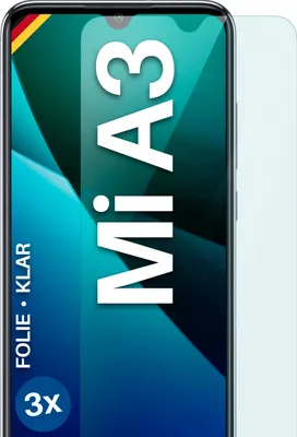 Produktbild von moex® 3x Schutzfolie kompatibel mit Xiaomi Mi A3 - Displayschutzfolie dünn Folie, Klar