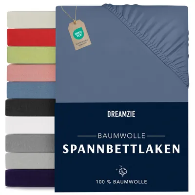 Productafbeelding van Dreamzie - Spannenlaken - 100x200 cm - 100% katoenen jersey