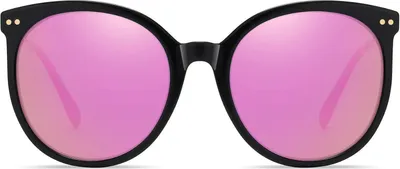 Zdjęcie produktu dla Damskie okulary przeciwsłoneczne retro z okrągłą oprawką z octanu w stylu vintage z polaryzacją UV400