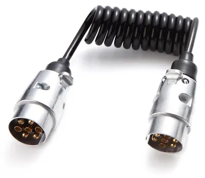 Image de Câble d'extension de 1,7 mètre pour remorque, spiralé, 7 pôles