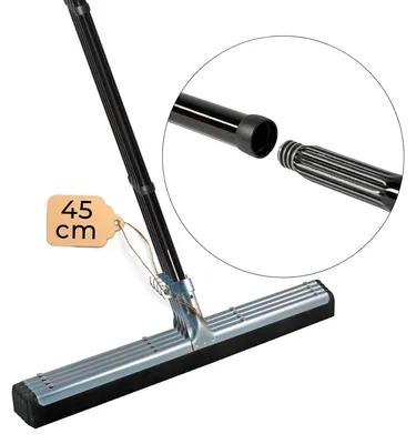 Produktbild von Novaliv 4x Duschabzieher langer Stiel 137 cm Bodenabzieher Dusche 45 cm Terasse groß Fensterreiniger Wasserschieber Metall Boden Pool Badabzieher XXL breit Fliesen Wasserschieber Terasse