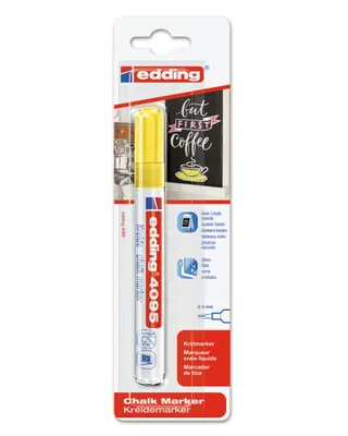Image de edding 4095 Marqueur à craie jaune fluo (1 blister)