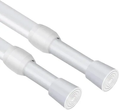 Productafbeelding van Ibenzoa® Verstelbare telescopische stang, 105–190 cm – Douche- en gordijnstang, koolstofstaal, roestvrij, montage zonder boren, antislip uiteinden