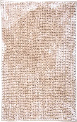Produktbild von e-floor Chenille Velvet Badematte 40x60cm Beige – Weich, stilvoll und funktional, ideal für jeden modernen und eleganten Badezimmerstil