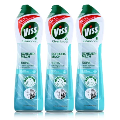 Produktbild von Viss Cleanboost Scheuer-Milch mit Aktivbleiche 500ml (3er Pack)