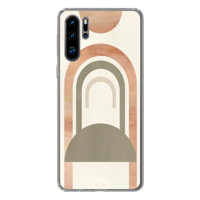 Produktbild von MuchoWow® Handyhülle Schutzhülle Hülle für Huawei P30 Pro Rosa - Grün - Abstrakt Silikon Softcase Handy Hülle - Schutzdeckel