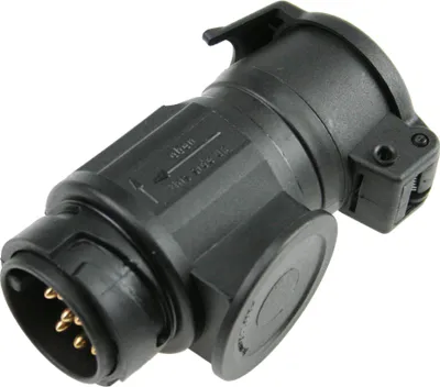 Produktbild von as-Schwabe Camping Kurzadapter 13-polig Stecker auf 7-polig Steckdose 12V IP44