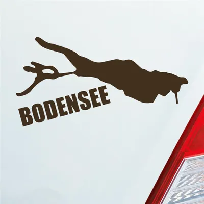 Produktbild von Auto Aufkleber Bodensee See Deutschland Urlaub 10x6 cm Braun Sticker Heckscheibenaufkleber