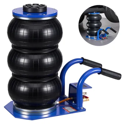 Produktbild von VEVOR 5 Ton/4999,9 kg Pneumatischer Wagenheber Triple Bag Luftheber Hubhöhe 16,5-40,6 cm Aufblasbarer Wagenheber Pneumatischer Luftheber 4999,9 kg Tragfähigkeit Extrem schnelles Heben, 3 T-g, Tragbar