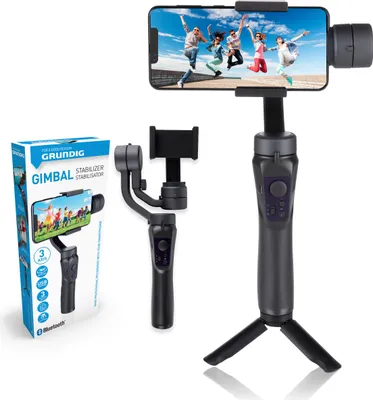 Produktbild von Grundig Gimbal Stabilisator - für Handy - Smartphone - 3-Assig - 360° Drehbar - Akku für 4 Stunden - Bluetooth